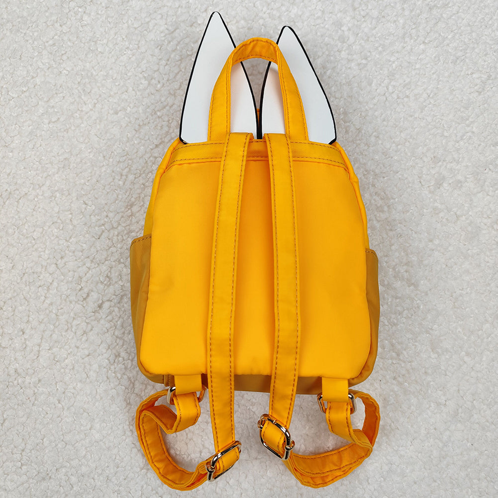 BA0282New Rts No Moq 8-9 Days By Air Arrived it Yellow Dog Print Backpack for Baby Kids Ears Detail Cute Animal Theme Kids' School Bag Unisex Infant Travel Backpack