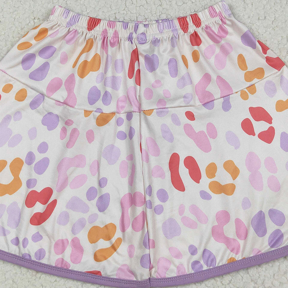 GLK0097 RTS NO MOQ Baby Girls Skirt Baby Girls Colorful Leopard Shorts Skirts