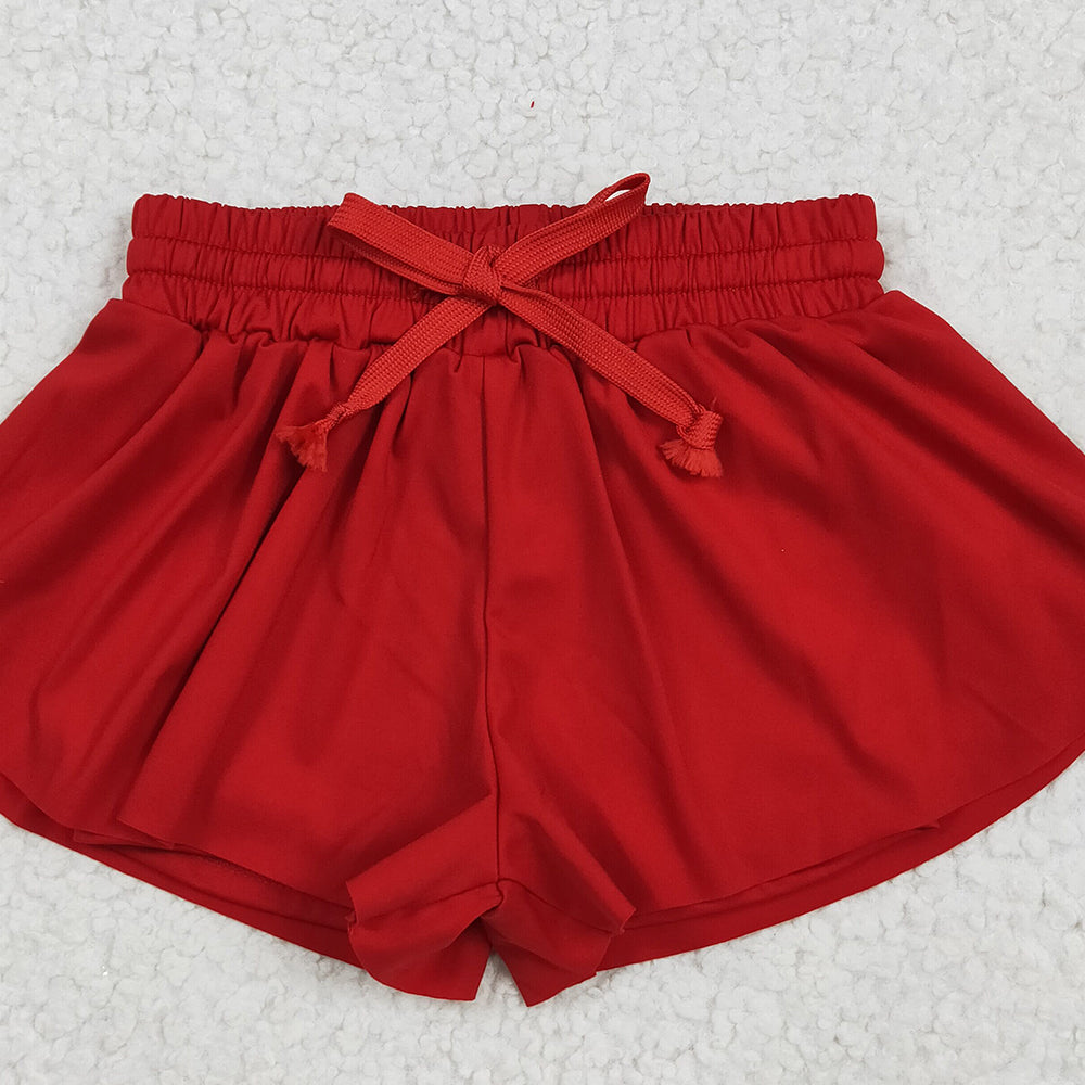 USA Shop (in stock) SS0544 RTS NO MOQ Baby Girls Summer Yoga Shorts baby girl clothes red summer skirts shorts