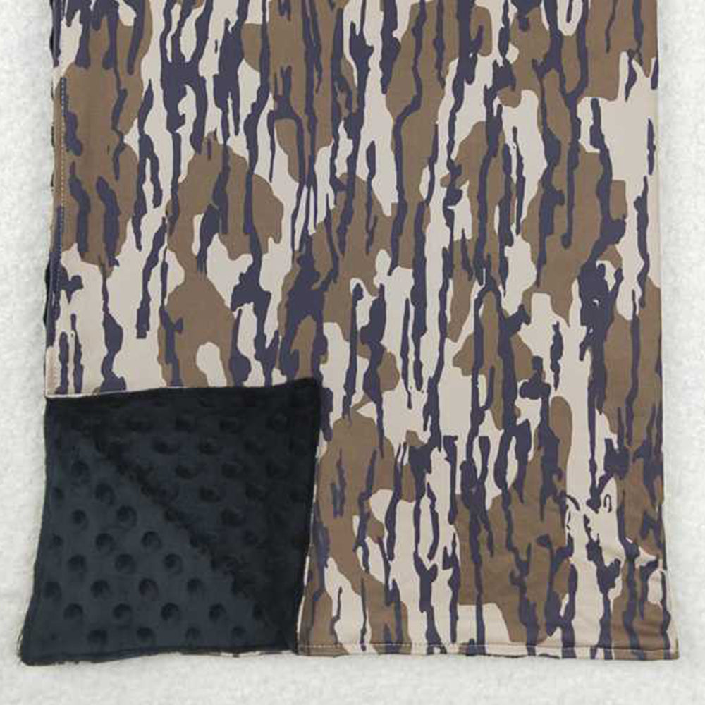 USA Shop (in stock)BL0147 RTS NO MOQ Baby Girls Boys Bottomland Camo Blanket