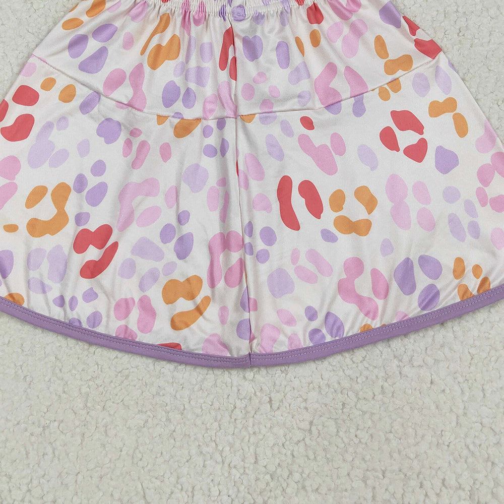 GLK0097 RTS NO MOQ Baby Girls Skirt Baby Girls Colorful Leopard Shorts Skirts