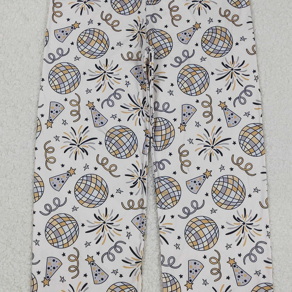 RTS NO MOQ (In stock)P0792 Adult Women's Pants New Years Disco Lounge Pants Wear Comfortable Stretchy High Waist Trousers for Party Clubbing