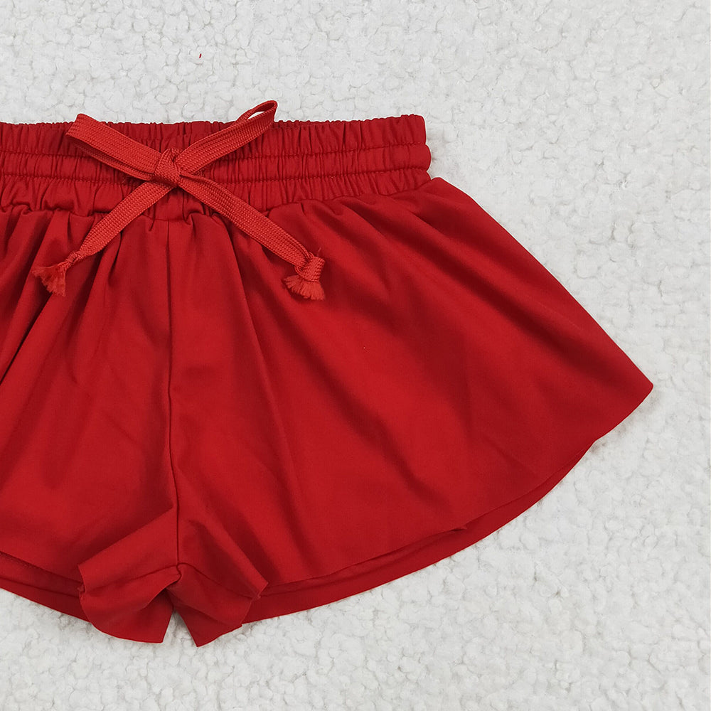 USA Shop (in stock) SS0544 RTS NO MOQ Baby Girls Summer Yoga Shorts baby girl clothes red summer skirts shorts