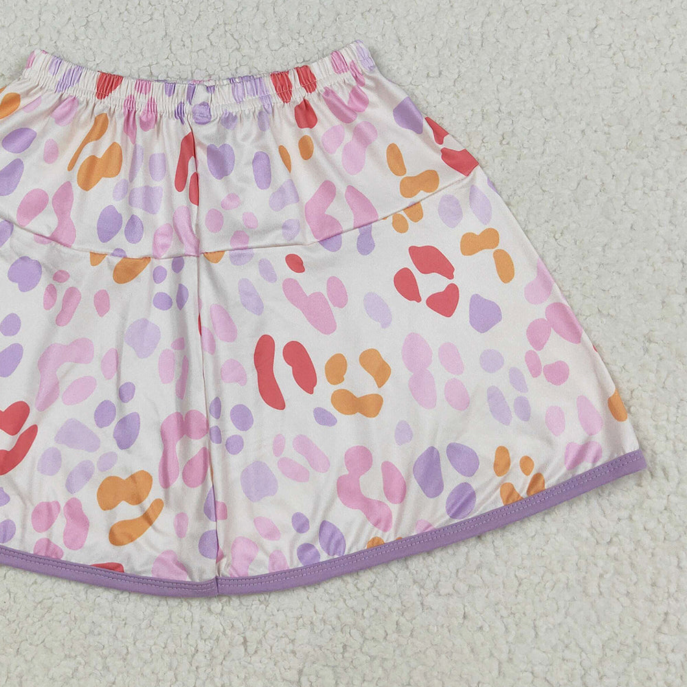 GLK0097 RTS NO MOQ Baby Girls Skirt Baby Girls Colorful Leopard Shorts Skirts
