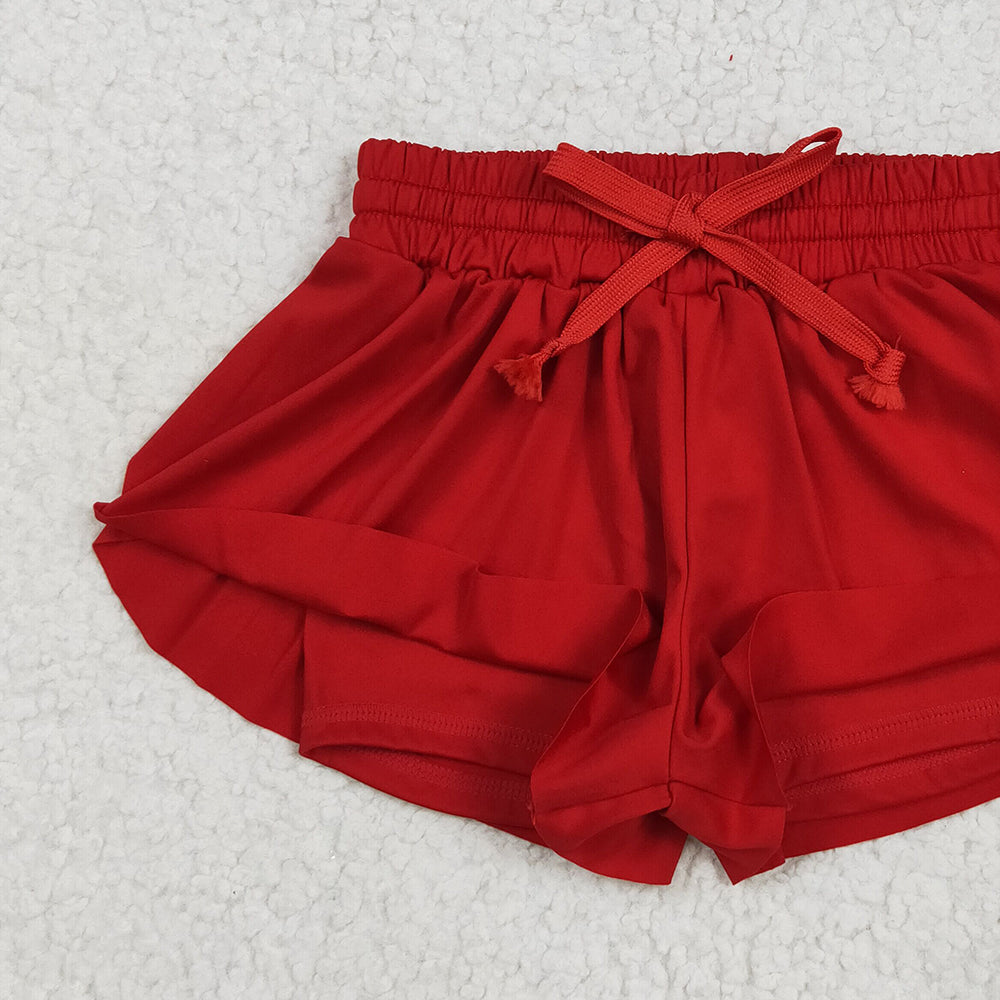 USA Shop (in stock) SS0544 RTS NO MOQ Baby Girls Summer Yoga Shorts baby girl clothes red summer skirts shorts