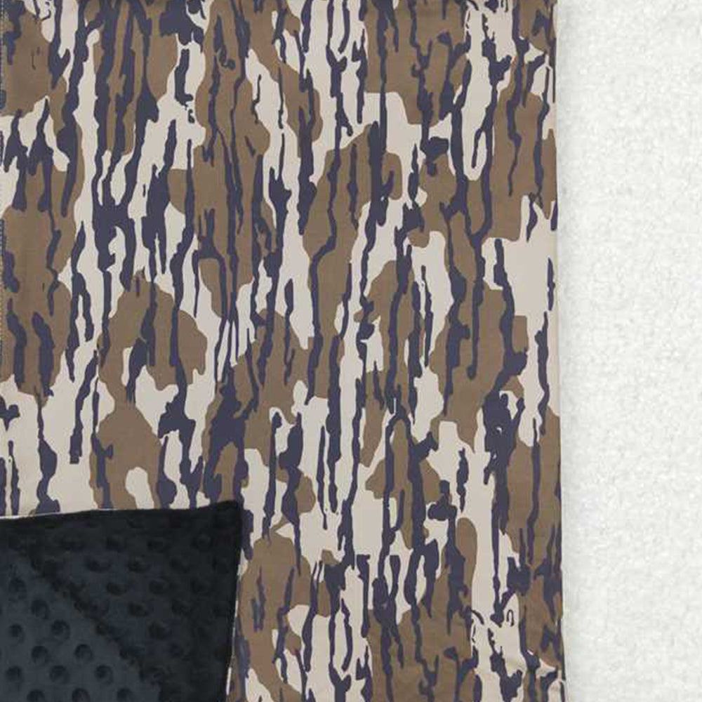 USA Shop (in stock)BL0147 RTS NO MOQ Baby Girls Boys Bottomland Camo Blanket