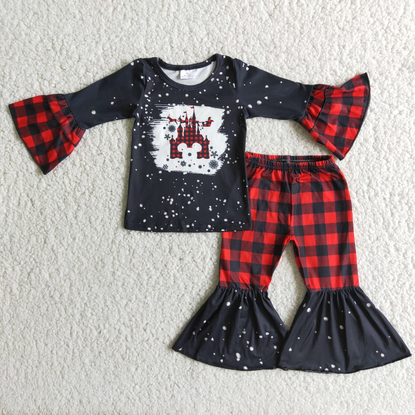 6 A16-19 Castle Christmas bell set
