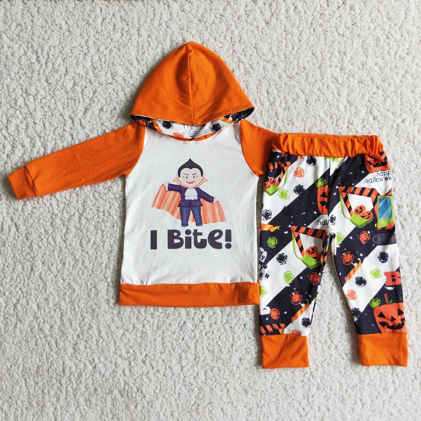 9.15 6 A5-2 Baby Boys Winter Outfits Boys Bite Halloween hoodie set