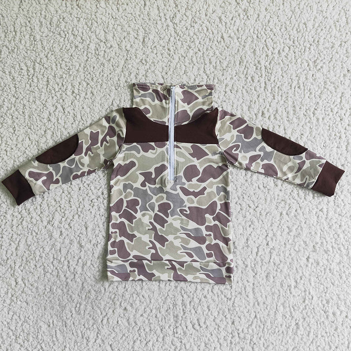 Baby Boys Camouflage Hunting Season Zip Pullovers Tops