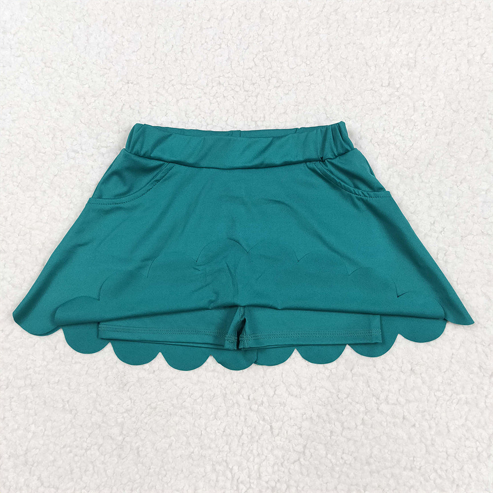 7.22 GLK0077RTS NO MOQ Baby Girls Yoga Skirt baby girls clothes yoga dark green Skirts dress
