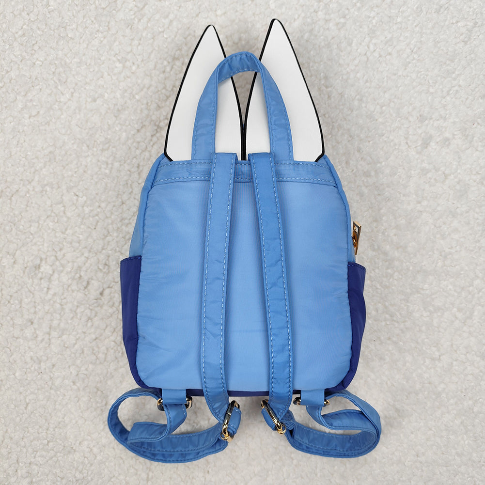BA0281 New Rts No Moq 8-9 Days By Air Arrived it Blue Dog Print Backpack Ears Kids Baby Backpacks for Boys And Girls Cute Animal Shaped School Bag Children's Bookbag