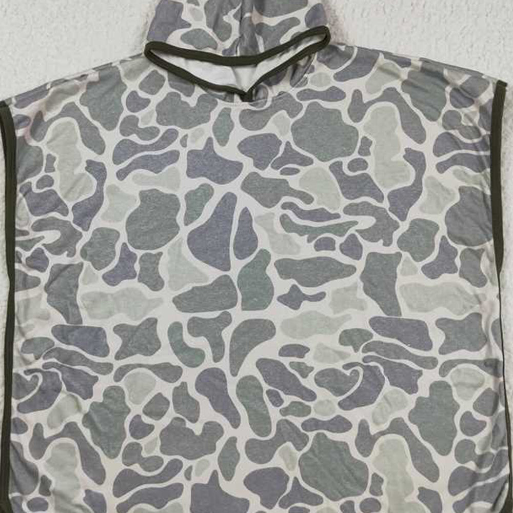 4.09 S0326 RTS NO MOQ Camo Hooded Towel for Kids Swimsuit Cover Up for Beach