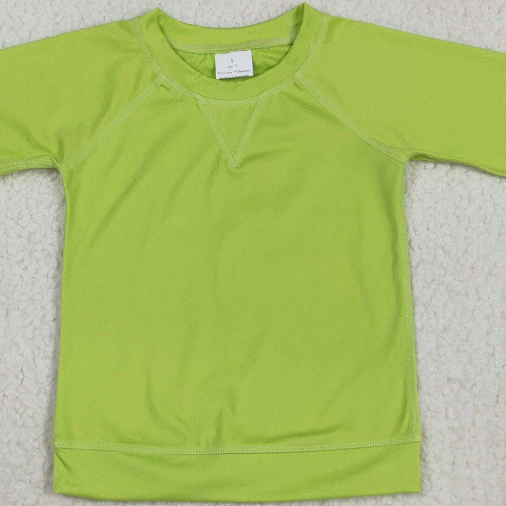 8.25 RTS NO MOQ Baby Girls Yoga Tops Baby Girls Aqua Long Sleeves Yoga Shirts Top