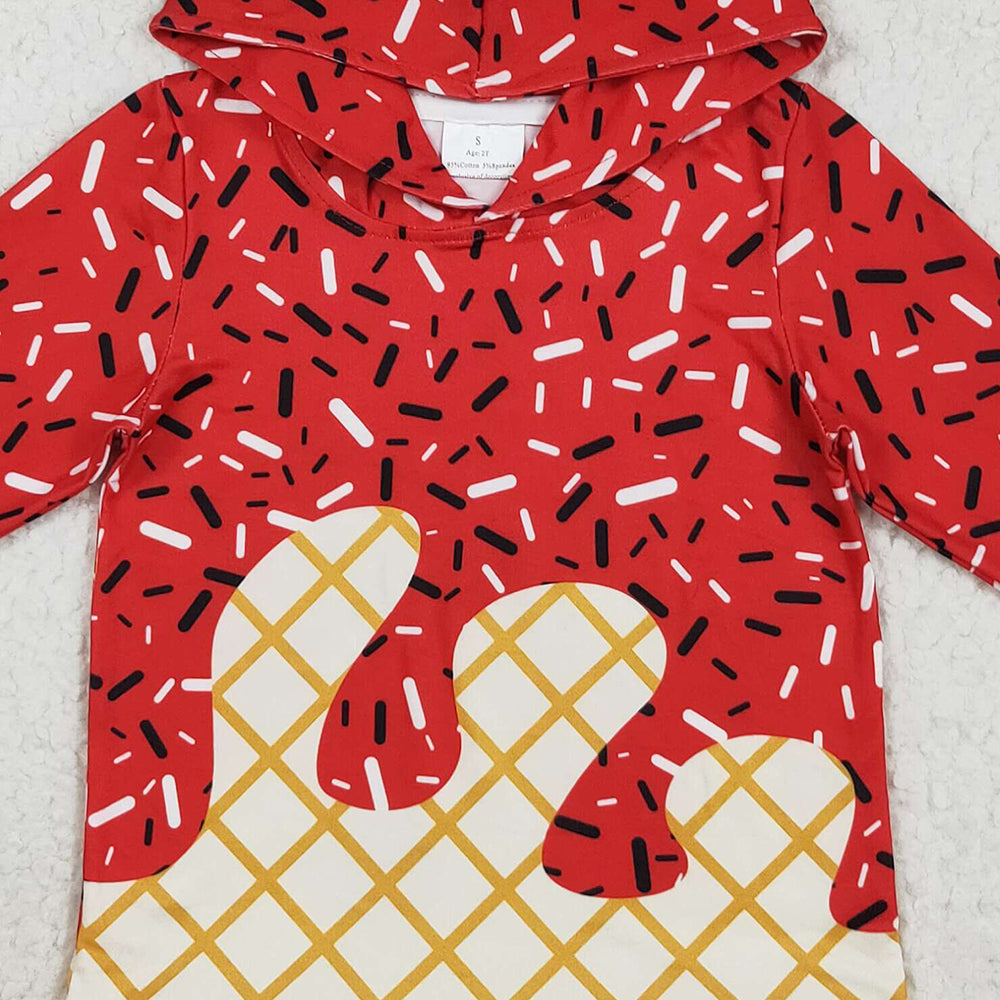 USA Shop (in stock)(In stock)BT1272Baby Boys Long Sleeve Tops Baby Boys Red Long Sleeves Sprinkles Drips Team Hoodies Tops