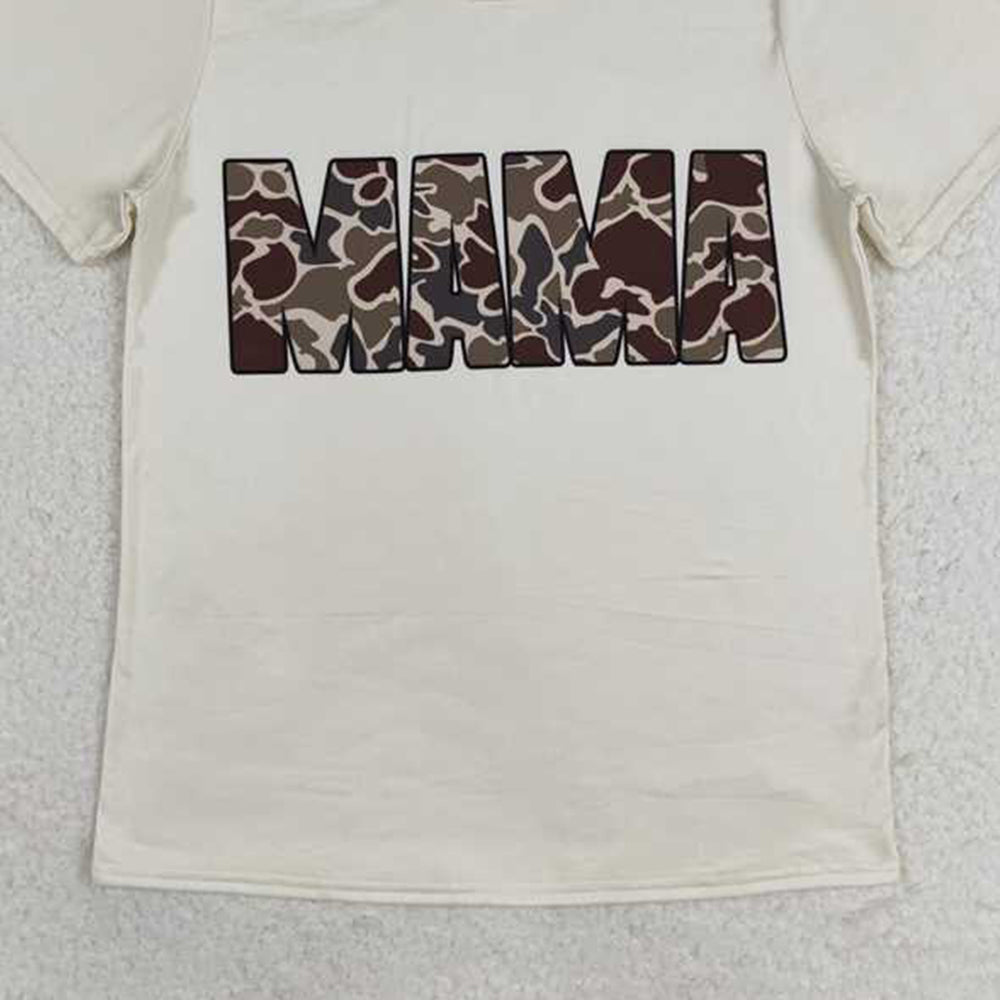 USA Shop (in stock) GT0662 RTS NO MOQ Adult Women's Summer Tops Short sleeves camo mama adult women T-shirt
