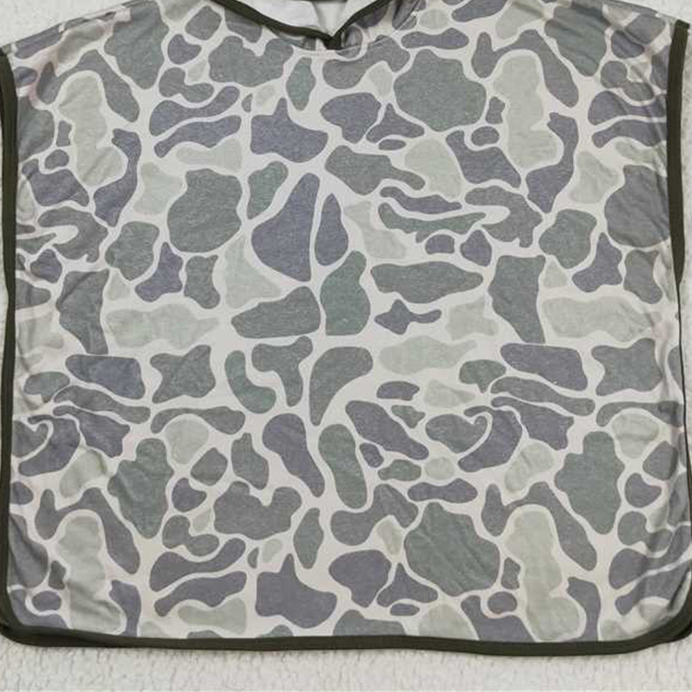 4.09 S0326 RTS NO MOQ Camo Hooded Towel for Kids Swimsuit Cover Up for Beach