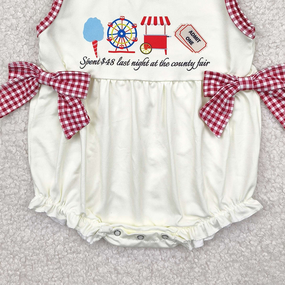 7.19 SR3037 RTS NO MOQ Baby Girls Summer Rompers baby girl clothes sleeveless romper