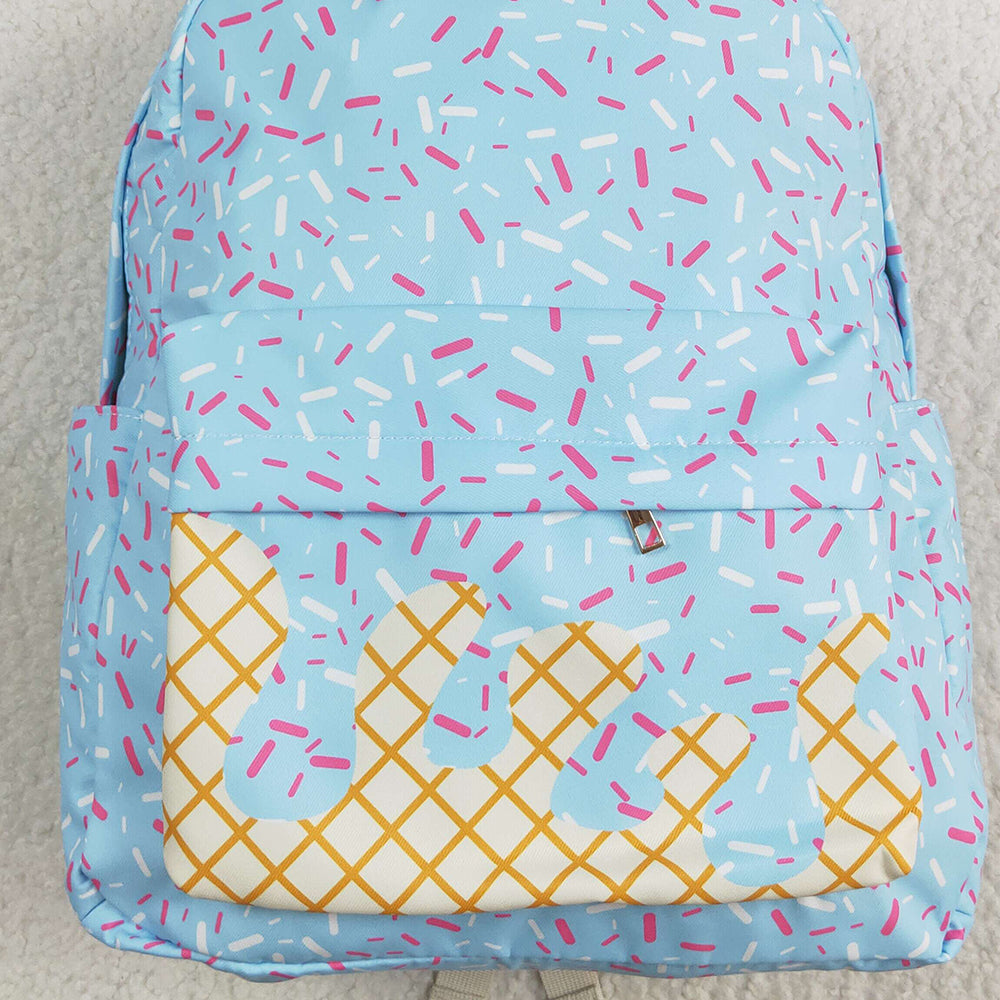 USA Shop (in stock) Baby Bags Light blue ice cream sprinkle kids backpack