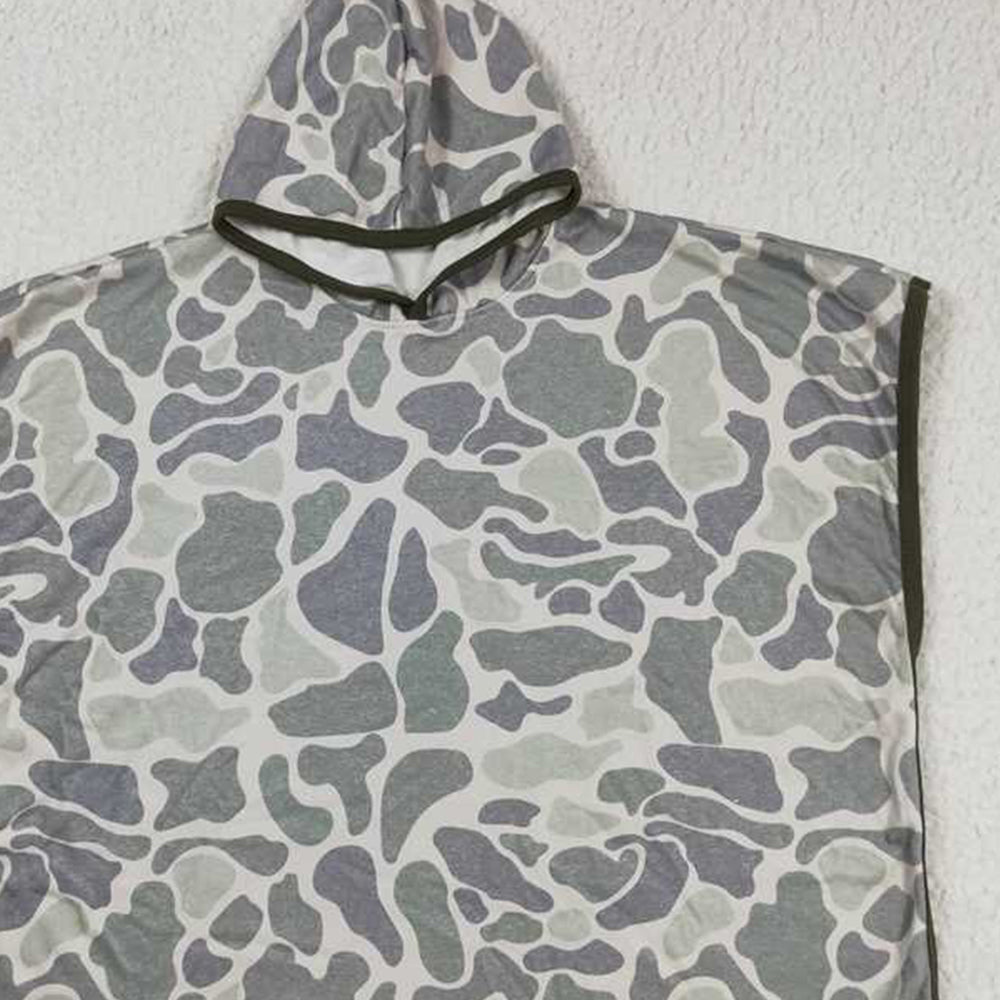 4.09 S0326 RTS NO MOQ Camo Hooded Towel for Kids Swimsuit Cover Up for Beach