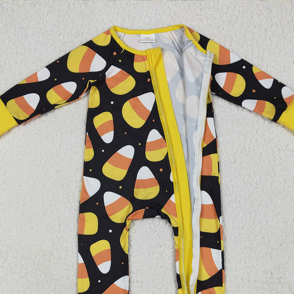 8.18 LR2198 RTS NO MOQ Baby Boys Winter Rompers Baby Boys Long Sleeves Candy Plaid Zipper Pant Rompers