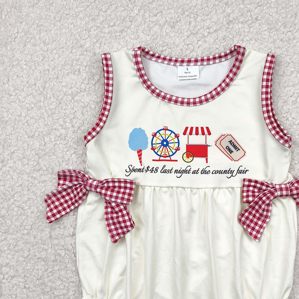 7.19 SR3037 RTS NO MOQ Baby Girls Summer Rompers baby girl clothes sleeveless romper