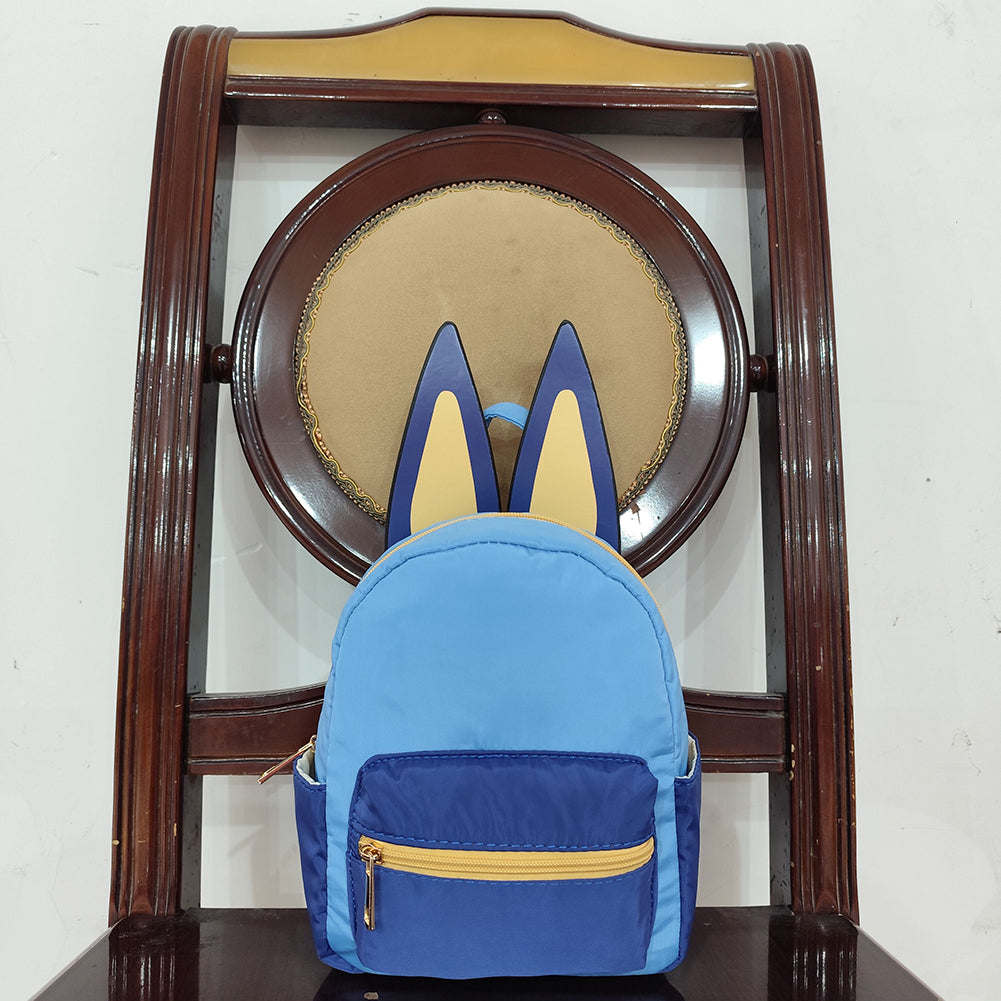 BA0281 New Rts No Moq 8-9 Days By Air Arrived it Blue Dog Print Backpack Ears Kids Baby Backpacks for Boys And Girls Cute Animal Shaped School Bag Children's Bookbag