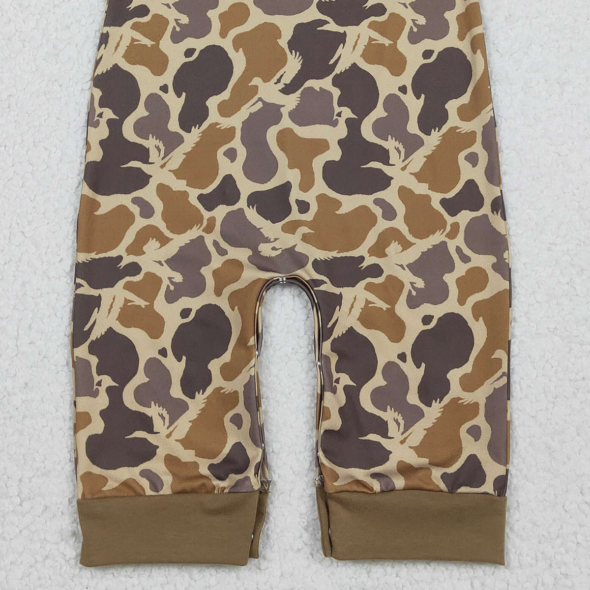 1.17 RTS NO MOQ (In stock)SR3638 Baby Boys Southern Khaki Camo Button Hunting Rompers