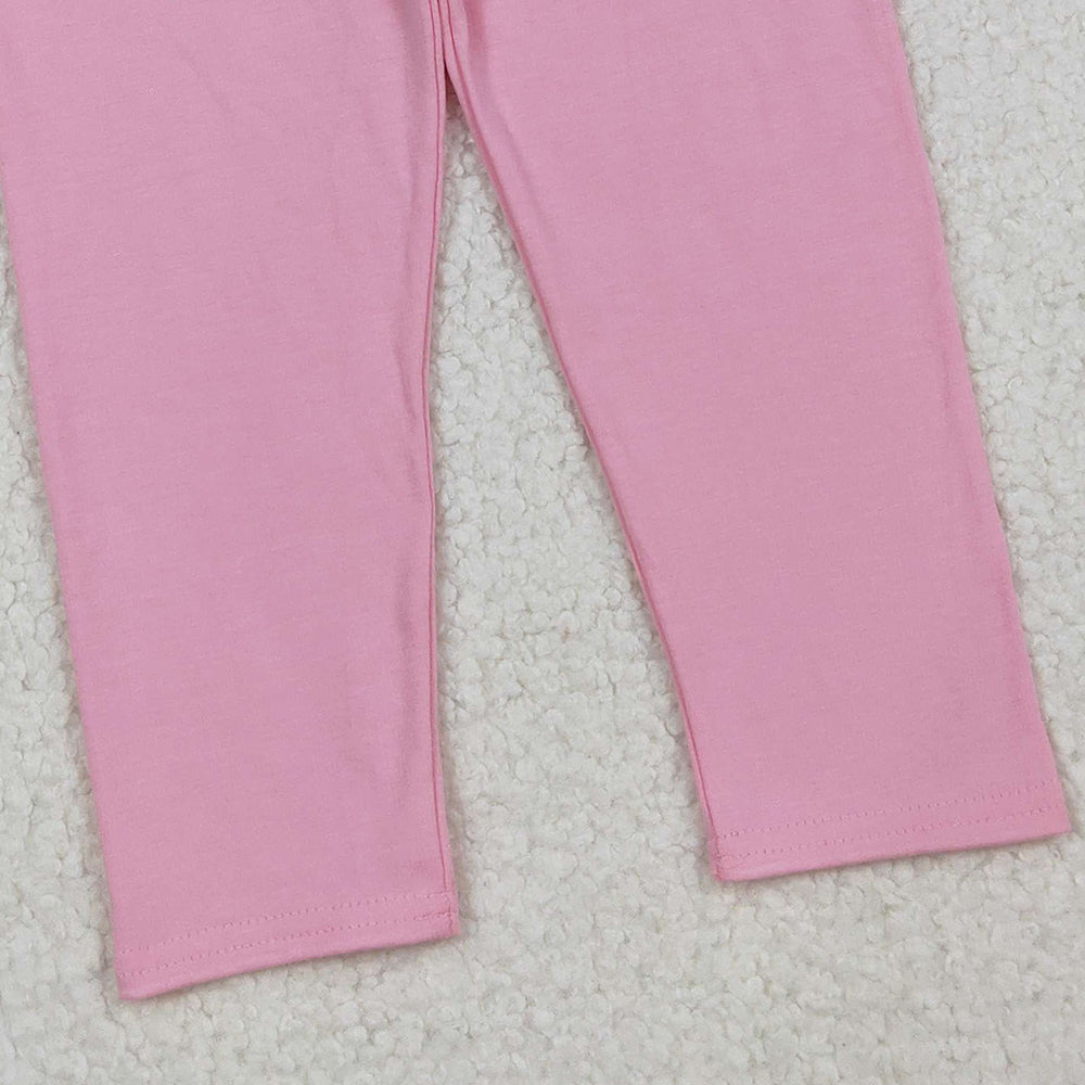 RTS NO MOQ (In stock)P0821 Baby Girls Pants Light Pink Pants for Spring Autumn Winter
