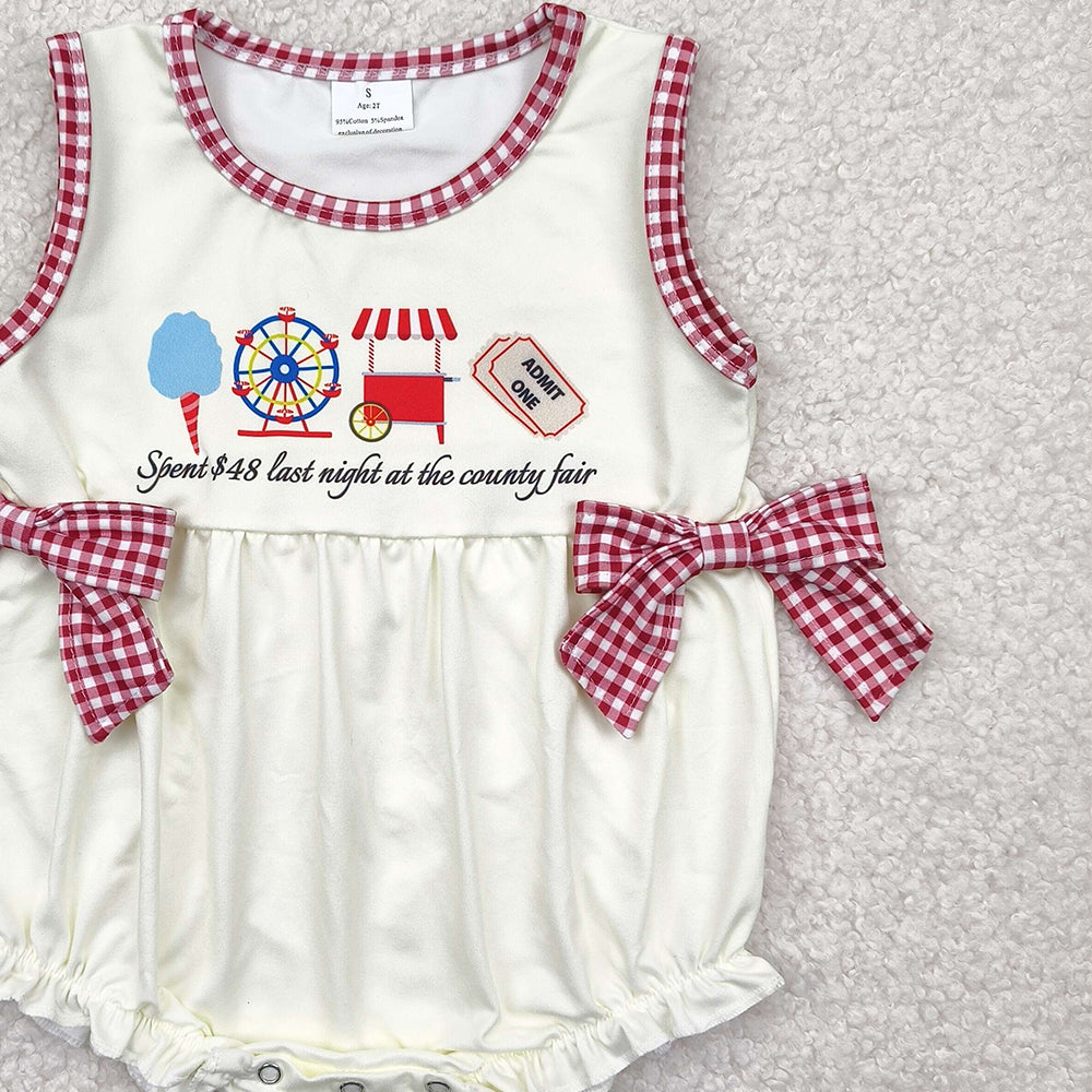 7.19 SR3037 RTS NO MOQ Baby Girls Summer Rompers baby girl clothes sleeveless romper