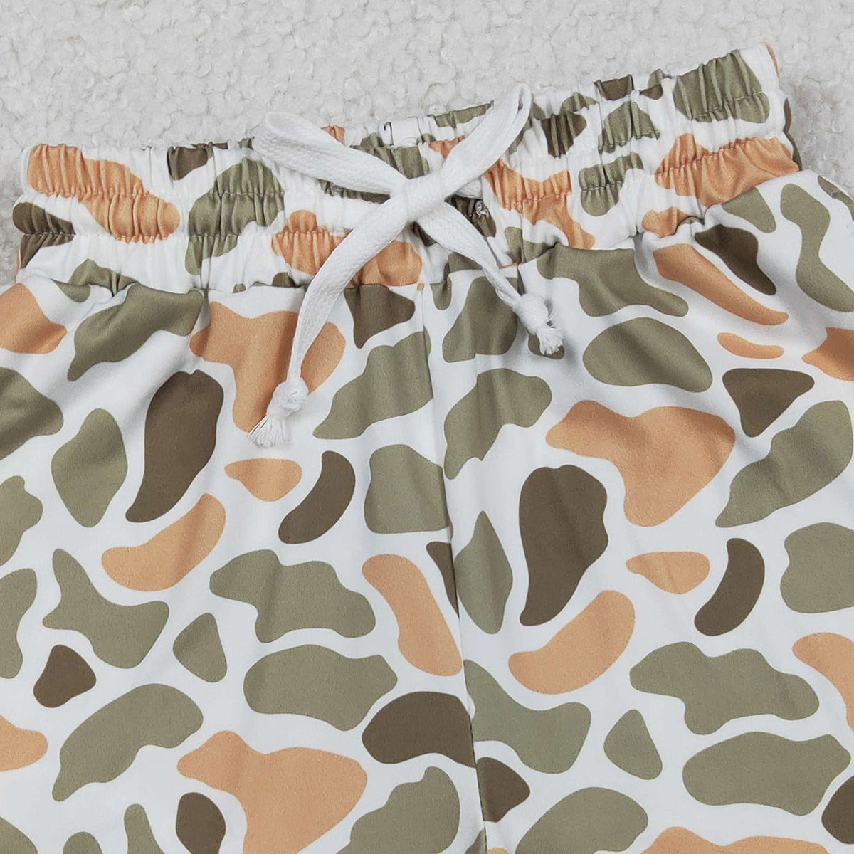 11.12 RTS NO MOQ (In stock)SS0698 Baby Boys Summer Shorts Baby Boys Green Orange Camo Southern Shorts Bottom