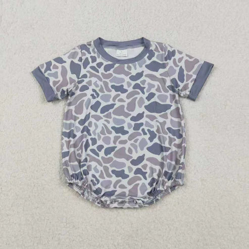 10.29 RTS Sibling Baby Boys Short Sleeves Southern Camo Rompers