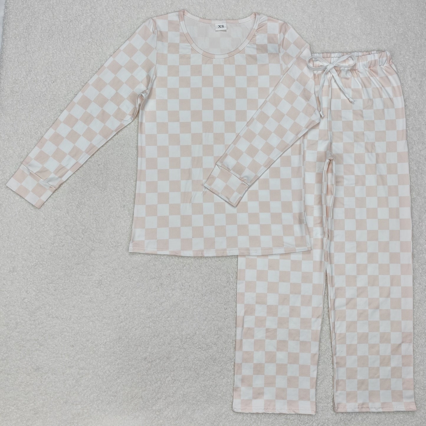Adult Women pajamas Plaid long-sleeved trousers adult pajamas