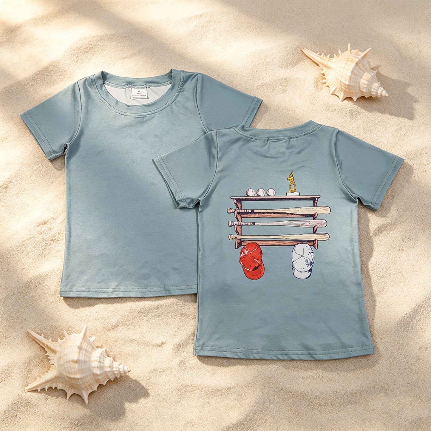 BT1762 RTS NO MOQ (In stock )Short sleeves baseball kids boys summer t-shirt