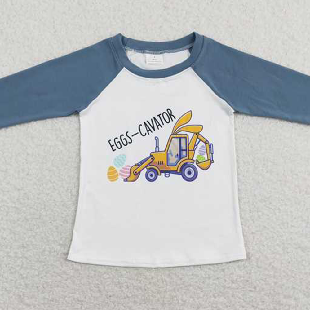 BT0499 New Rts No Moq 8-9 Days By Air Arrived it Eggs-cavator long sleeves baby kids easter raglan