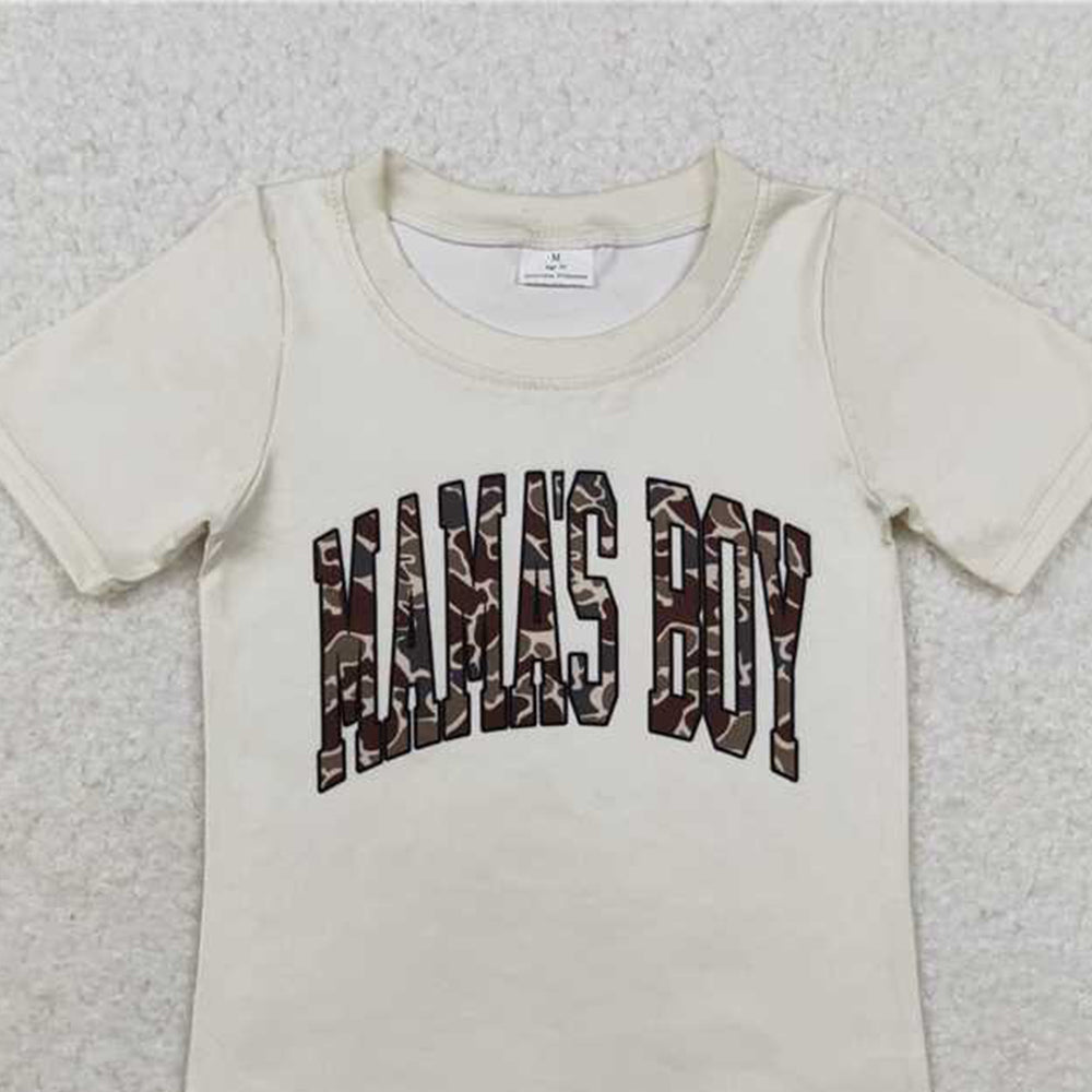 6.24 BT0792 RTS NO MOQ Short sleeves camo mama's boy kids T-shirt