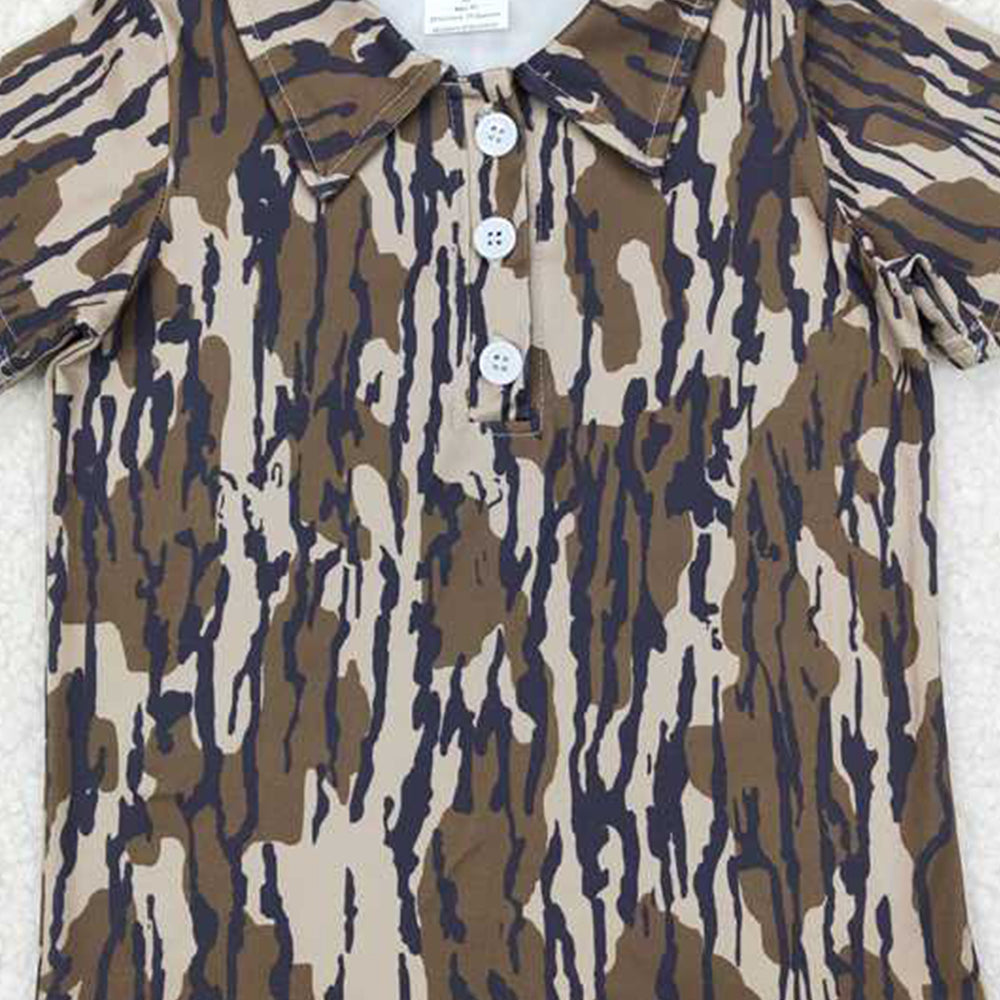 4.12 BT1207 RTS NO MOQ Bottomland camo short sleeves boys polo shirt