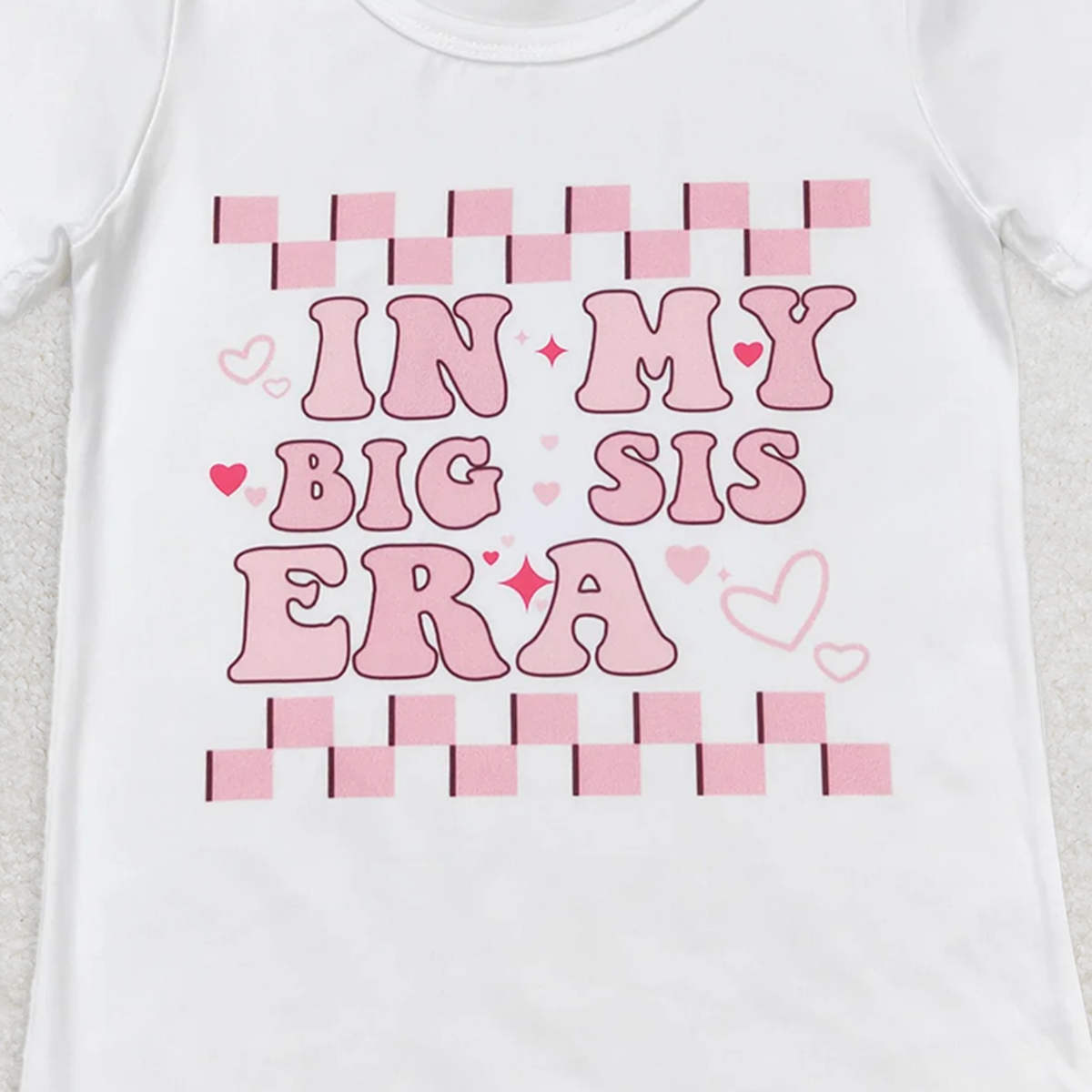 GT0556 RTS NO MOQ Baby Girls Summer Tops Baby Girls Summer Ser Im My Big Sis Era Short Sleeve T-shirt Top