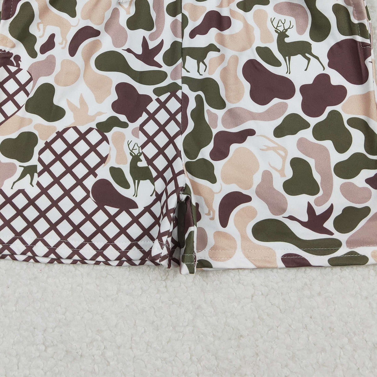 10.23 RTS NO MOQ (In stock)SS0652 Baby Boys Summer Shorts Baby Boys Dog Duck Deer Camo Drip Shorts Bottom