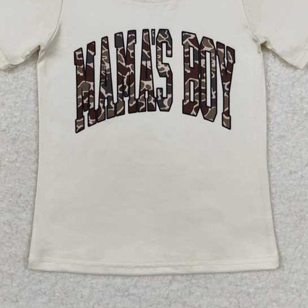 6.24 BT0792 RTS NO MOQ Short sleeves camo mama's boy kids T-shirt