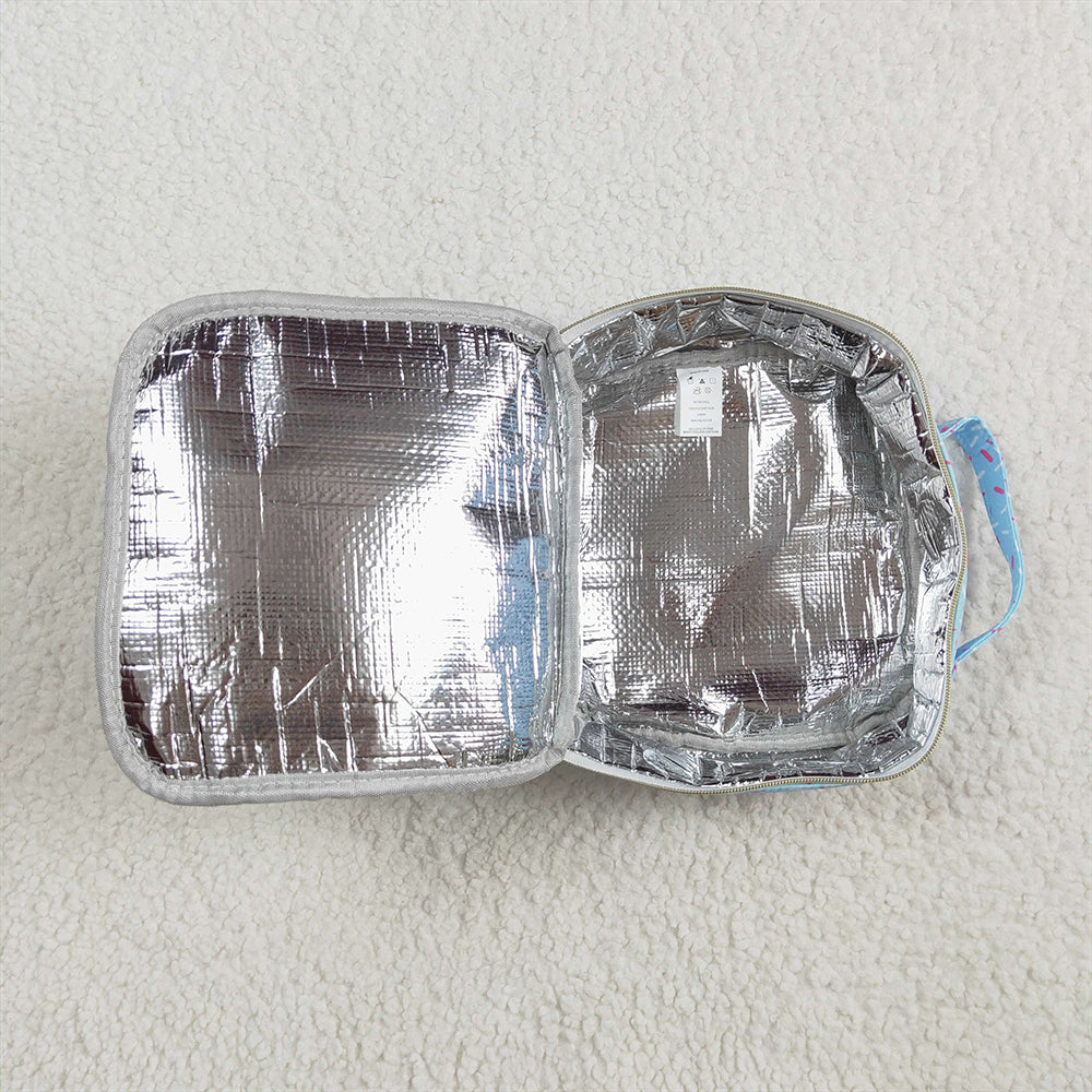 USA Shop (in stock)BA0296 RTS NO MOQ Baby Bags Light blue ice cream sprinkle kids lunch box