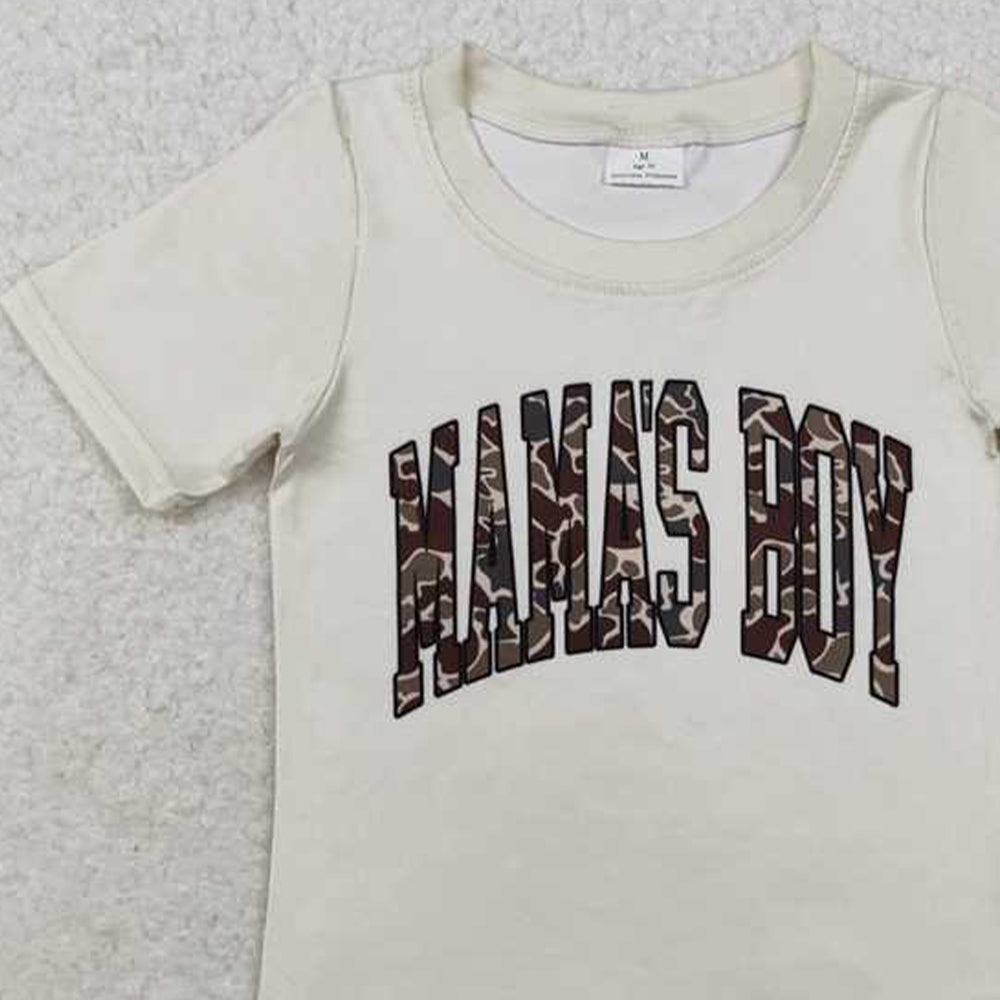 6.24 BT0792 RTS NO MOQ Short sleeves camo mama's boy kids T-shirt
