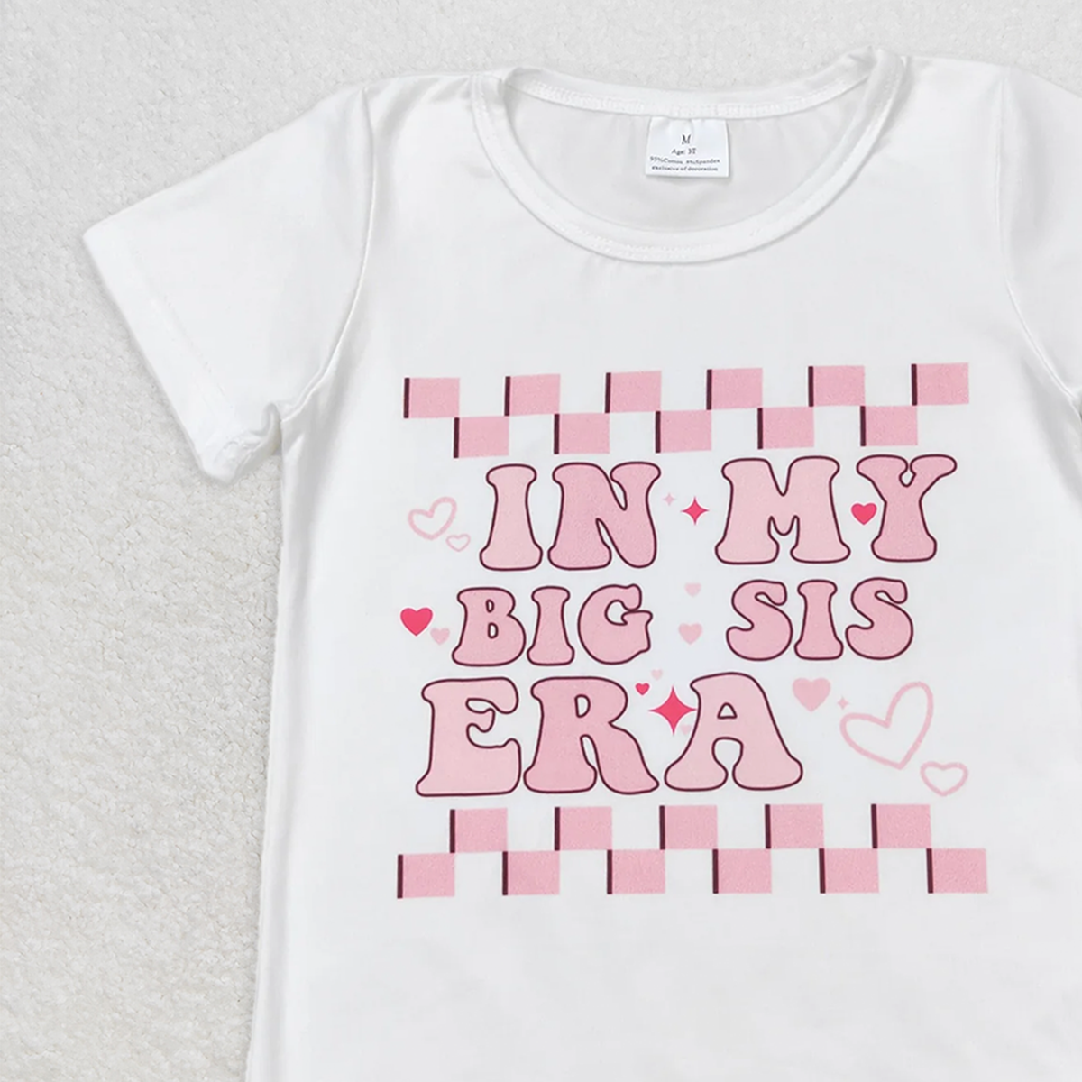 GT0556 RTS NO MOQ Baby Girls Summer Tops Baby Girls Summer Ser Im My Big Sis Era Short Sleeve T-shirt Top