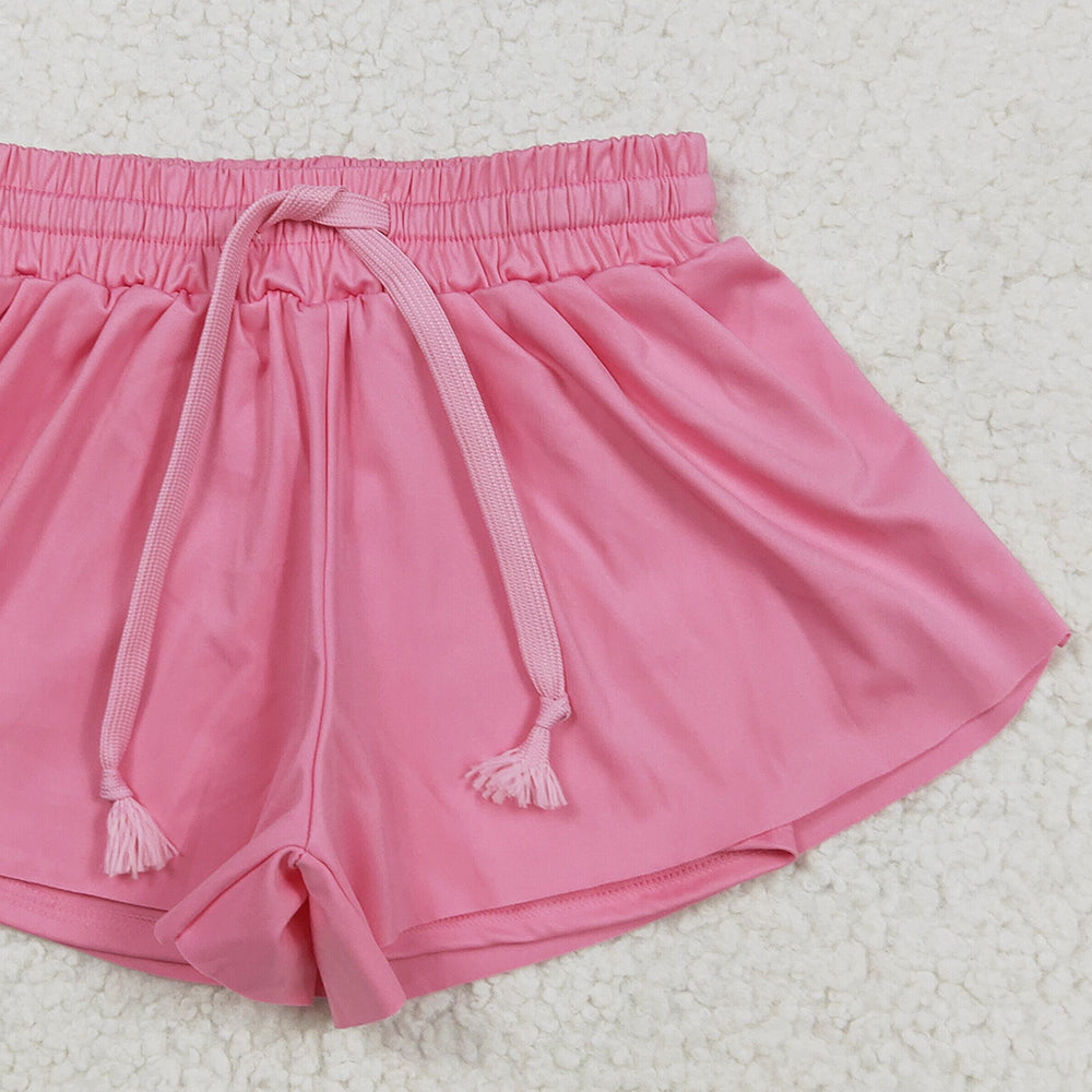 USA Shop (in stock) SS0546 Baby Girls Summer Yoga Shorts Baby Girls Pink Skort Shorts Bottoms