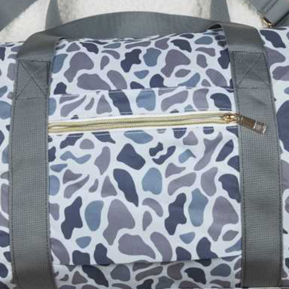 BA0262Grey Camouflage Duffel Bag Outdoor Sports Travel Weekender Bag Men's Casual Fashion Luggage
