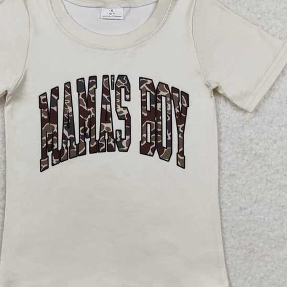 6.24 BT0792 RTS NO MOQ Short sleeves camo mama's boy kids T-shirt