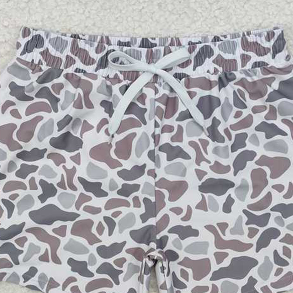 6.07 S0458 New Rts No Moq 8-9 Days By Air Arrived it Grey camo kids boys summer swim trunks