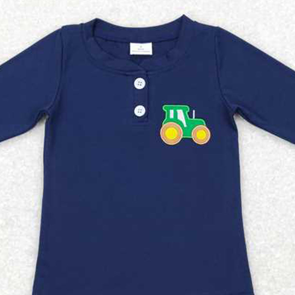 4.12 GT0355 RTS NO MOQ Long sleeves blue tractor kids boy hunting shirt