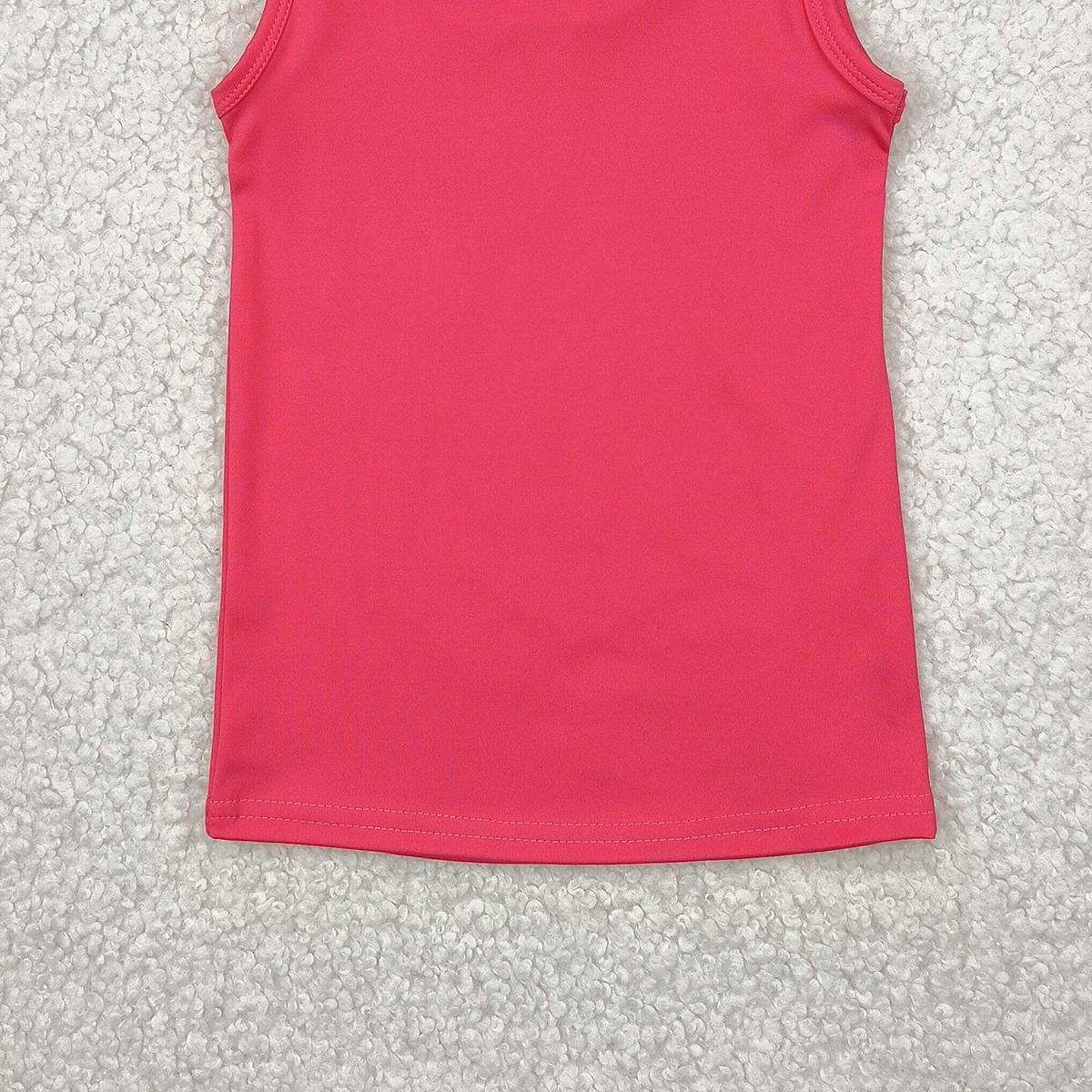 4.11 GT0991 RTS NO MOQ Baby Girls Summer Yoga Tank Top Baby Girls Hot Pink Sleeveless Tank Active Top