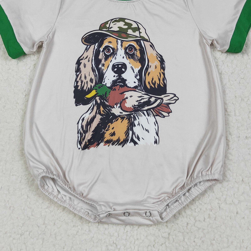 SR3091 RTS NO MOQ Baby Boys Summer Rompers Baby Boys Short Sleeves Dog Duck Rompers