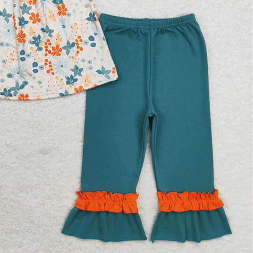 4.30 GSPO1659 RTS NO MOQBaby Girls God is Good Floral Top Pants Outfit